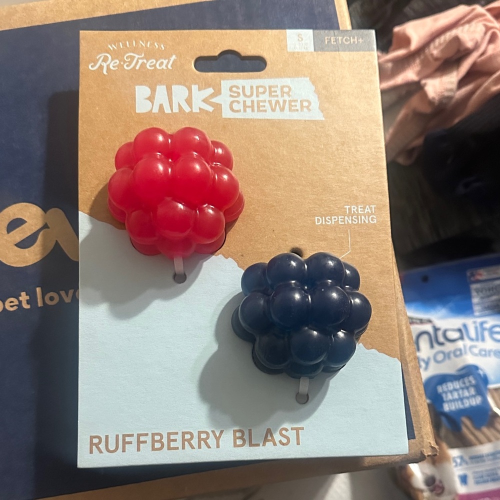 Bark Super Chewer Ruffberry Blast in Red and Blue